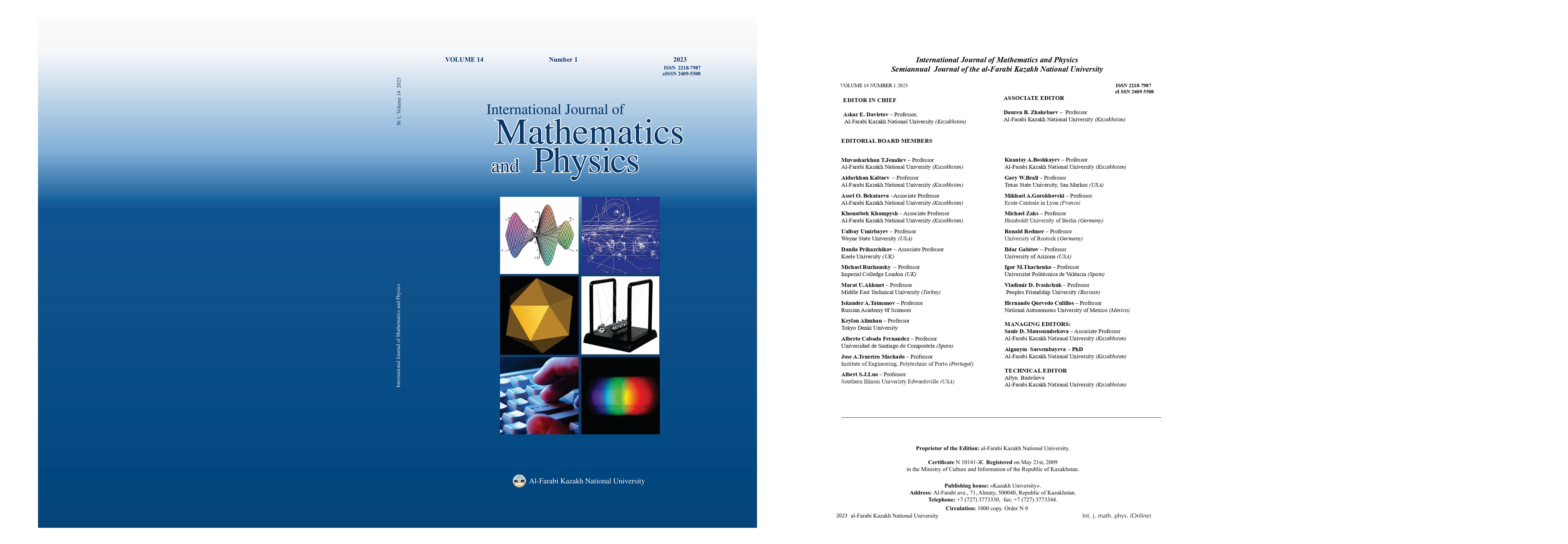 					View Vol. 14 No. 1 (2023): International Journal of Mathematics and Physics
				